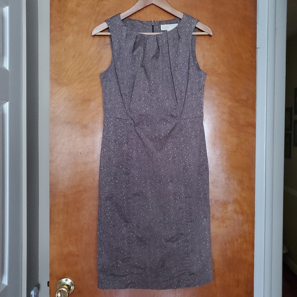 Michael Kors Snakeskin Print Sheath Dress Gray Grey Size 8 Medium - Picture 2 of 8